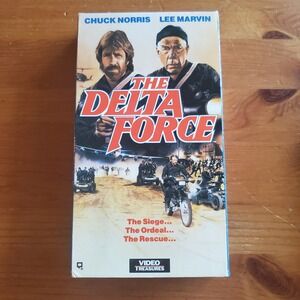 The Delta Force Movie VCR VHS Tape 1989 Chuck Norris Lee Marvin